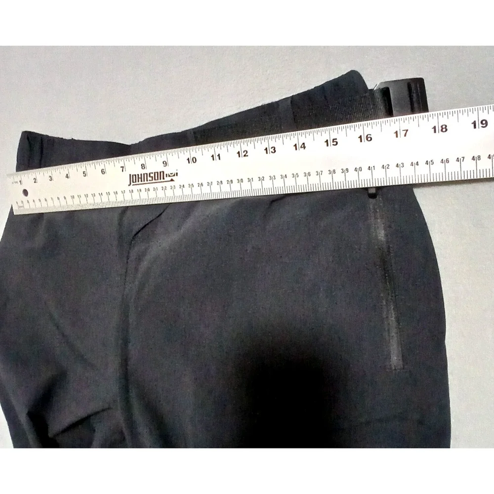Adidas‎ Terrex Pants Size L Black Hiking Performance Belted Snap Cuff Mens